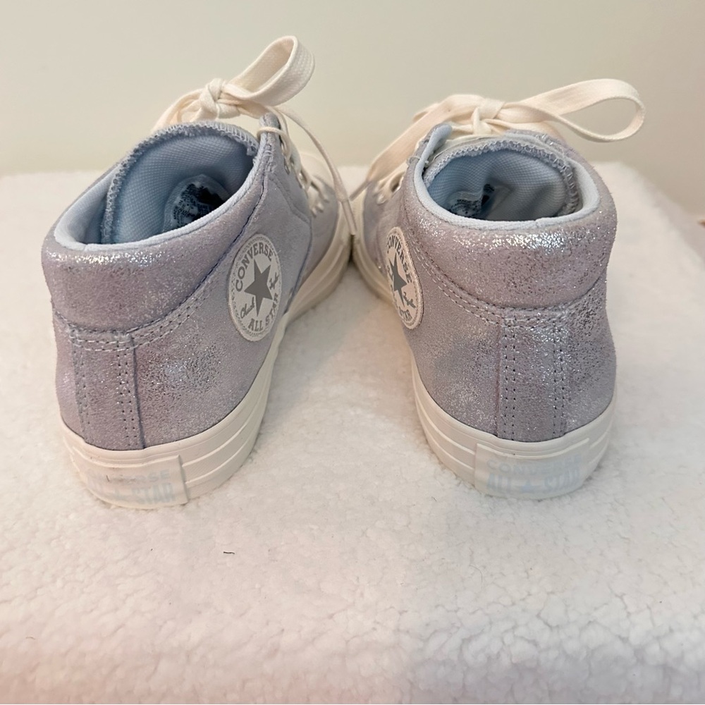 Converse Metallic Silver High-Tops - Picture 4 of 11